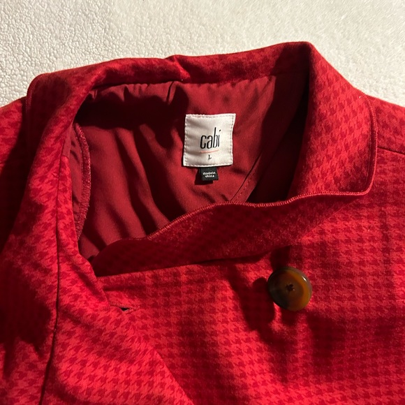 CAbi red ponte knit jacket size L - Picture 2 of 4